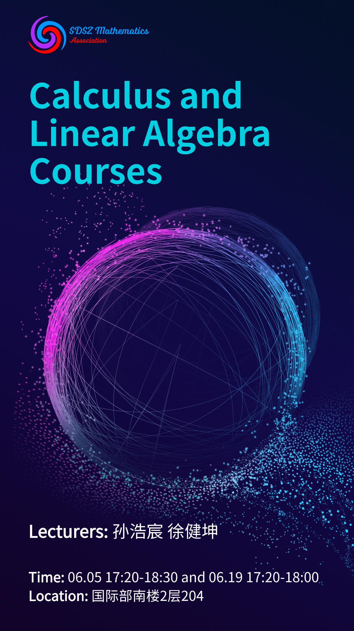 Calculus and Linear Algebra Courses Will Be Held